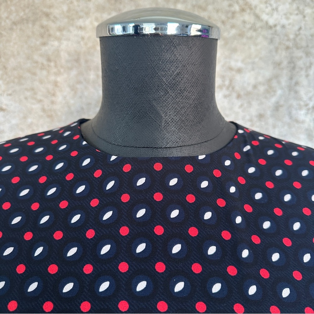 Ann Taylor Black and Red Polka Dot Long Sleeve Dress - Picture 6 of 11